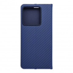 XIAOMI 13T Book Handytaschen LUNA Book Carbon Kohlenstoff-Faser, Elegant  Blau 