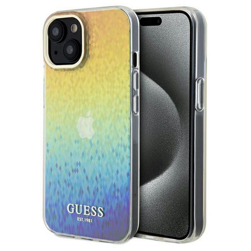 Apple iPhone 14 Hülle Guess IML Faceted Mirror Elegant  Disco schillernd 