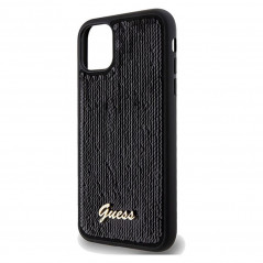 Apple iPhone 11 Hülle Guess Sequin Script Metal Elegant  Schwarz 