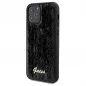 Apple iPhone 12 Hülle Guess Sequin Script Metal Elegant  Schwarz 