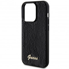 Apple iPhone 13 Pro Max Hülle Guess Sequin Script Metal Elegant  Schwarz 