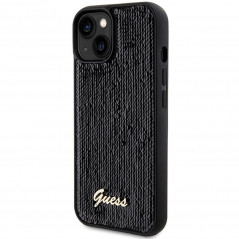 Apple iPhone 14 Hülle Guess Sequin Script Metal Elegant  Schwarz