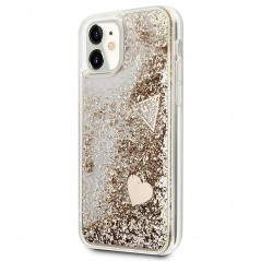 Apple iPhone 11 Hülle Guess Liquide Glitter Charms Elegant  Gold 