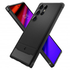 Samsung Galaxy S24 ULTRA Hülle Spigen Armor Kohlenstoff-Faser, Elegant  Schwarz