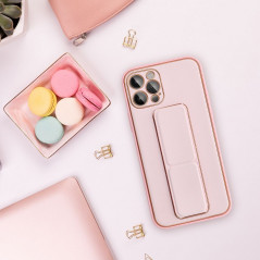 XIAOMI Redmi 13C Hülle LEATHER Case Kickstand Rosa 