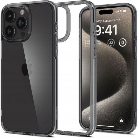 Apple iPhone 15 Pro Hülle Spigen Ultra Hybrid Kristallklar  Weltraumkristall