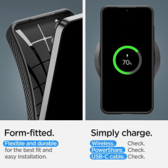 Samsung Galaxy S24 Hülle Spigen  Liquid Air Matt Schwarz 