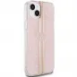 Apple iPhone 15 Hülle Guess 4G Gold Stripe Elegant  Rosa 