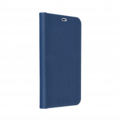 XIAOMI Redmi Note 13 Pro 4G Book Handytaschen LUNA Book Carbon Kohlenstoff-Faser, Elegant  Blau 