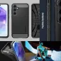 Samsung Galaxy A55 Hülle Spigen Rugged Armor Kohlenstoff-Faser, Elegant  Matt Schwarz 