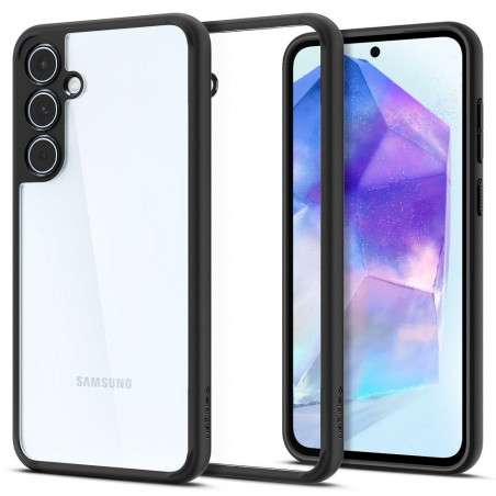 Samsung Galaxy A55 Hülle Spigen Ultra Hybrid Kristallklar  Matt Schwarz