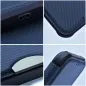 Apple iPhone 7 Book Handytaschen Razor Book Kohlenstoff-Faser, Kohlenstoffmuster  Blau 