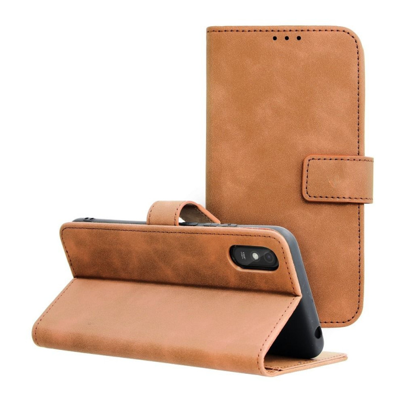 XIAOMI Redmi 9C Book Handytaschen TENDER Book Braun 