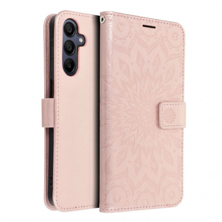 Samsung Galaxy A15 LTE Book Handytaschen MEZZO Book Mandala  Roségold 