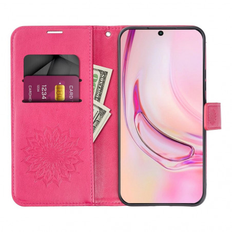 XIAOMI Redmi Note 13 4G Book Handytaschen MEZZO Book Mandala  Magenta 