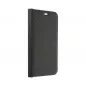 Apple iPhone 15 Pro Book Handytaschen LUNA Book Carbon Kohlenstoff-Faser, Elegant  Schwarz 