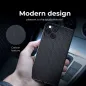 Apple iPhone 15 Book Handytaschen LUNA Book Carbon Kohlenstoff-Faser, Elegant  Schwarz 