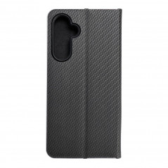 Samsung Galaxy A54 Book Handytaschen LUNA Book Carbon Kohlenstoff-Faser, Elegant  Schwarz 