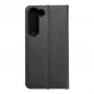 Samsung Galaxy S23 5G Book Handytaschen LUNA Book Carbon Kohlenstoff-Faser, Elegant  Schwarz 