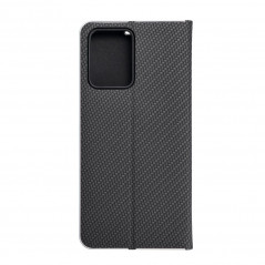 XIAOMI Redmi Note 12 5G Book Handytaschen LUNA Book Carbon Kohlenstoff-Faser, Elegant  Schwarz 