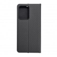 XIAOMI Redmi Note 12 Pro 5G Book Handytaschen LUNA Book Carbon Kohlenstoff-Faser, Elegant  Schwarz 