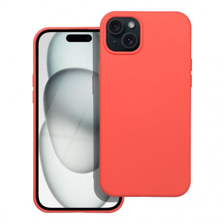 Apple iPhone 15 Plus Hülle Silicone Elegant  Pfirsich 