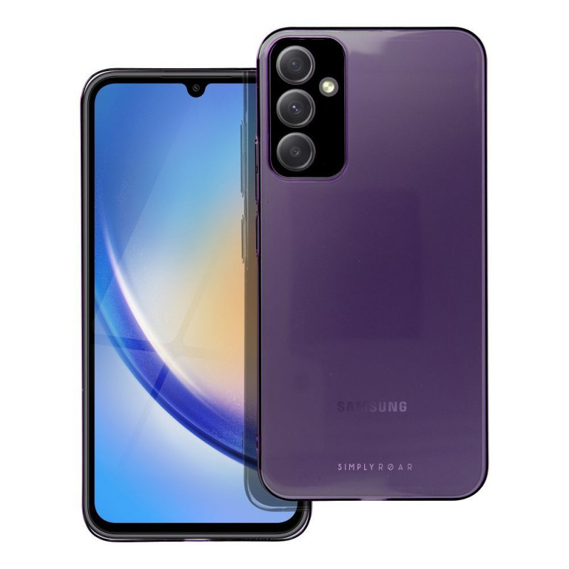 Samsung Galaxy A34 Hülle Roar Pure Simple Fit  Lila (Purple) 