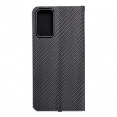 XIAOMI Redmi Note 12s Book Handytaschen LUNA Book Carbon Kohlenstoff-Faser, Elegant  Schwarz 