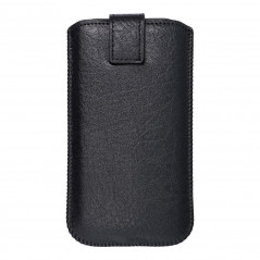 Slim Kora 2 auf Apple iPhone 12 Pro Max FORCELL Etui aus 100% Naturleder Schwarz