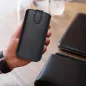 Slim Kora 2 auf Apple iPhone 12 Pro Max FORCELL Etui aus 100% Naturleder Schwarz