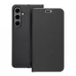 Samsung Galaxy S24 PLUS Book Handytaschen LUNA Book Carbon Kohlenstoff-Faser, Elegant  Schwarz 