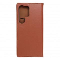 Samsung Galaxy S24 ULTRA Book Handytaschen Leather case SMART PRO Elegant  Braun 