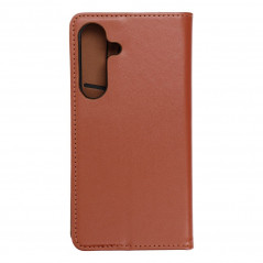 Samsung Galaxy S24 Book Handytaschen Leather case SMART PRO Elegant  Braun 