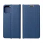 Samsung Galaxy A35 Book Handytaschen LUNA Book Carbon Kohlenstoff-Faser, Elegant  Blau 