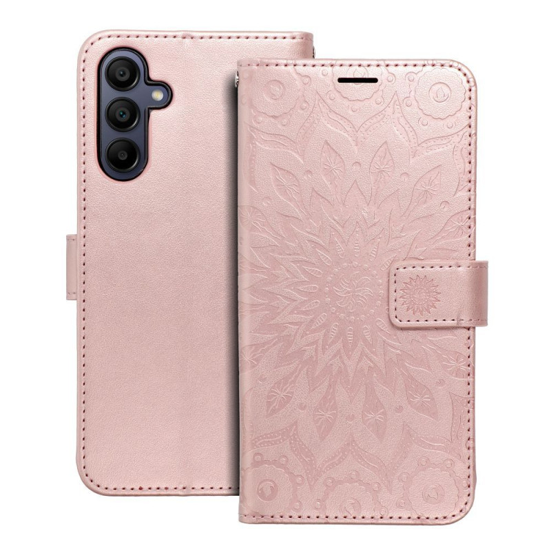 Samsung Galaxy A15 5G Book Handytaschen MEZZO Book Mandala  Roségold 