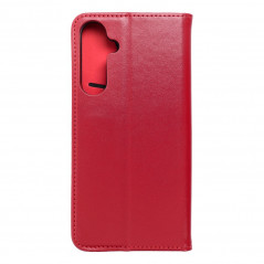 Samsung Galaxy A35 Book Handytaschen Leather case SMART PRO Elegant  Rotwein 