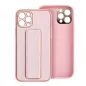 Samsung Galaxy S24 Hülle LEATHER Case Kickstand Rosa 