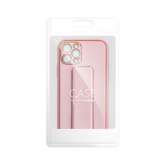 Samsung Galaxy S24 Hülle LEATHER Case Kickstand Rosa 