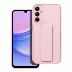 Samsung Galaxy A15 5G Hülle LEATHER Case Kickstand Rosa 