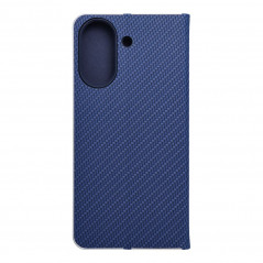 XIAOMI Redmi 13C Book Handytaschen LUNA Book Carbon Kohlenstoff-Faser, Elegant  Blau 