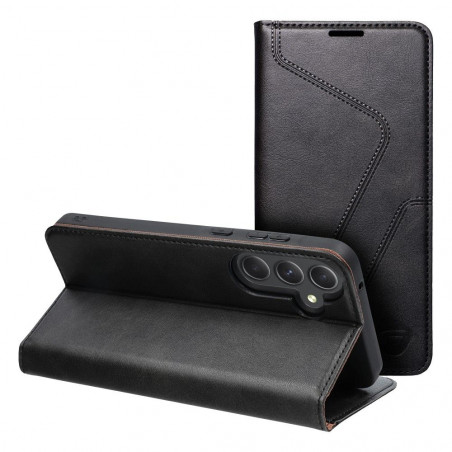 Samsung Galaxy A55 Book Handytaschen Forcell F-PROTECT RFID Blocker Book Elegant  Schwarz