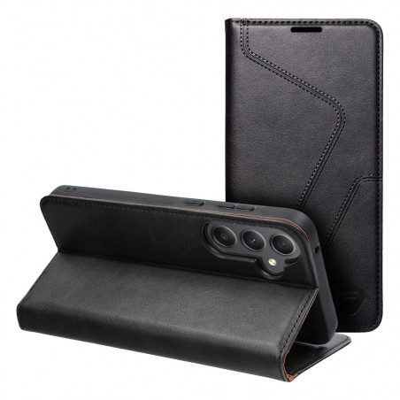 Samsung Galaxy A35 Book Handytaschen Forcell F-PROTECT RFID Blocker Book Elegant  Schwarz