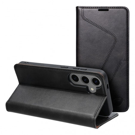 Samsung Galaxy S24 Book Handytaschen Forcell F-PROTECT RFID Blocker Book Elegant  Schwarz