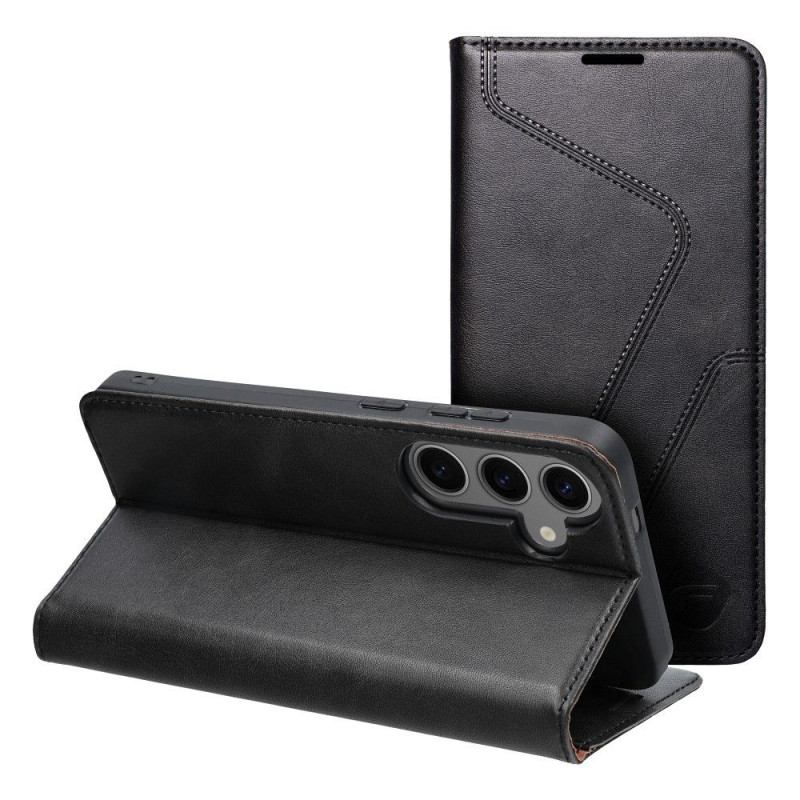 Samsung Galaxy S24 PLUS Book Handytaschen Forcell F-PROTECT RFID Blocker Book Elegant  Schwarz 