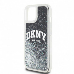 Apple iPhone 11 Hülle DKNY Liquid Glitters Arch Logo Schwarz 