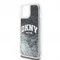 Apple iPhone 11 Hülle DKNY Liquid Glitters Arch Logo Schwarz 