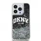 Apple iPhone 13 Pro Hülle DKNY Liquid Glitters Arch Logo Schwarz 