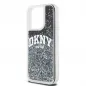 Apple iPhone 13 Pro Hülle DKNY Liquid Glitters Arch Logo Schwarz 