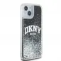 Apple iPhone 14 Hülle DKNY Liquid Glitters Arch Logo Schwarz 