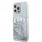 Apple iPhone 15 Pro Hülle DKNY Liquid Glitters Arch Logo Weiß 